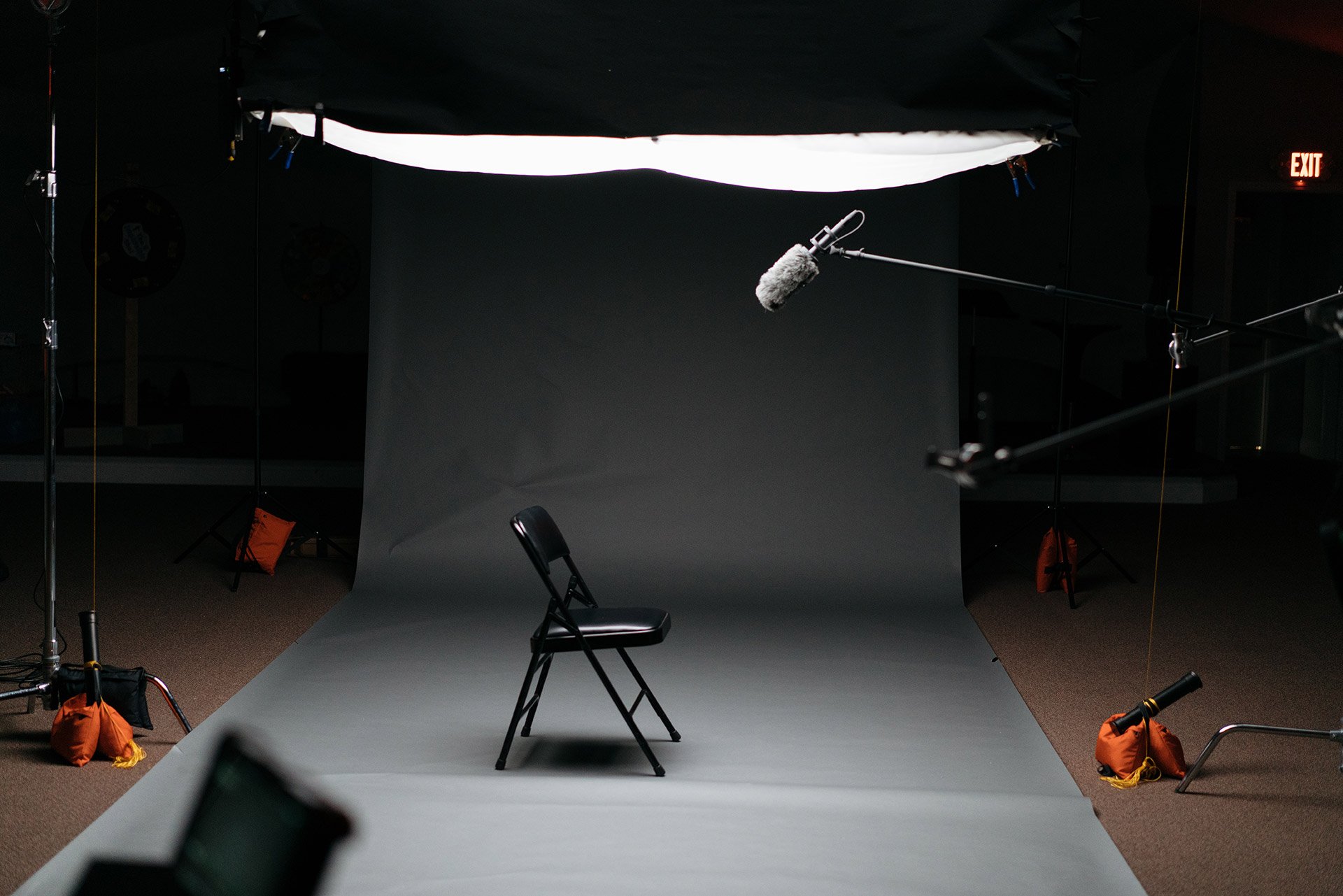 chair on video set