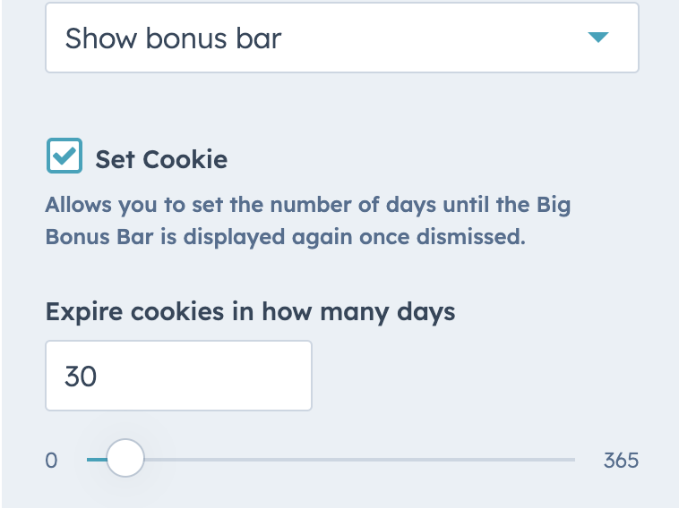 Set display cookies.