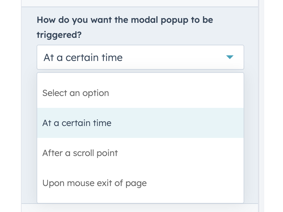 Easily set the trigger for the modal
