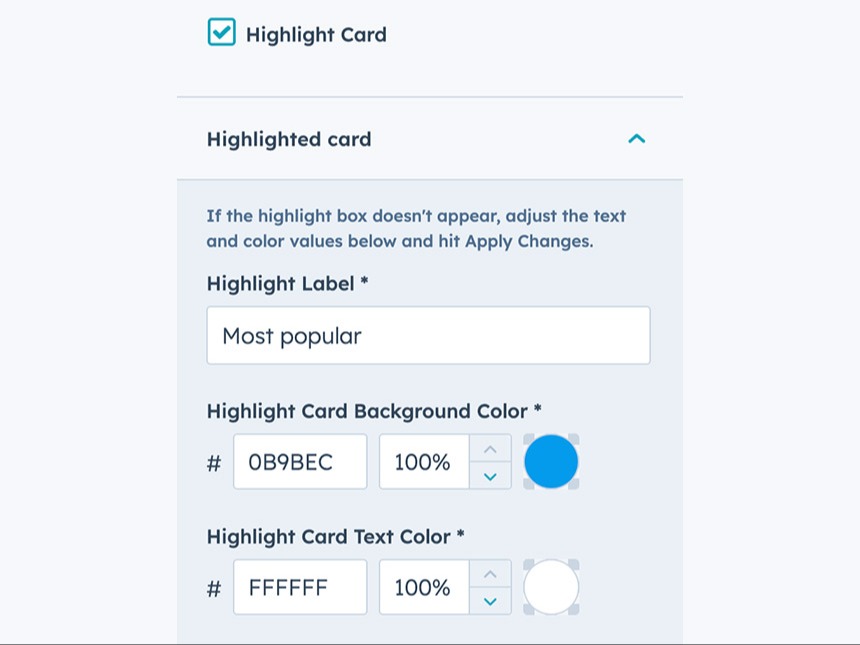 Highlight specific packges.